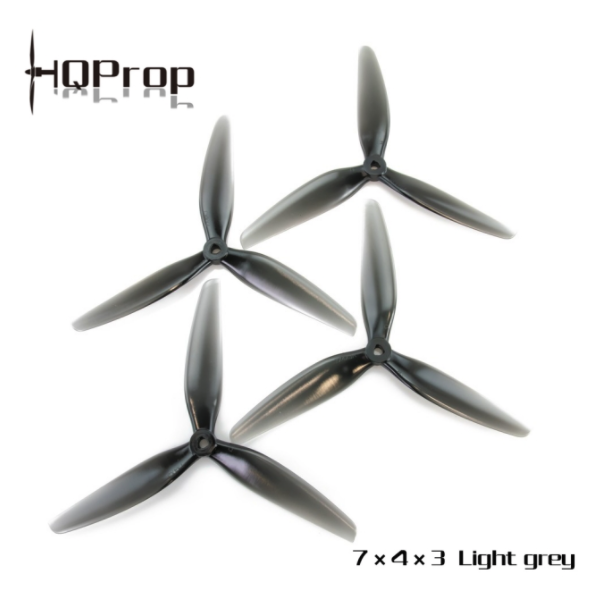 HQ Durable Prop 7X4X3 Light Grey (2CW+2CCW)-Poly Carbonate-POPO