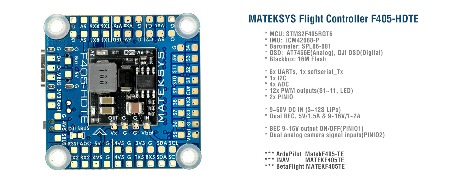 Matek F405-HDTE Flight Controller
