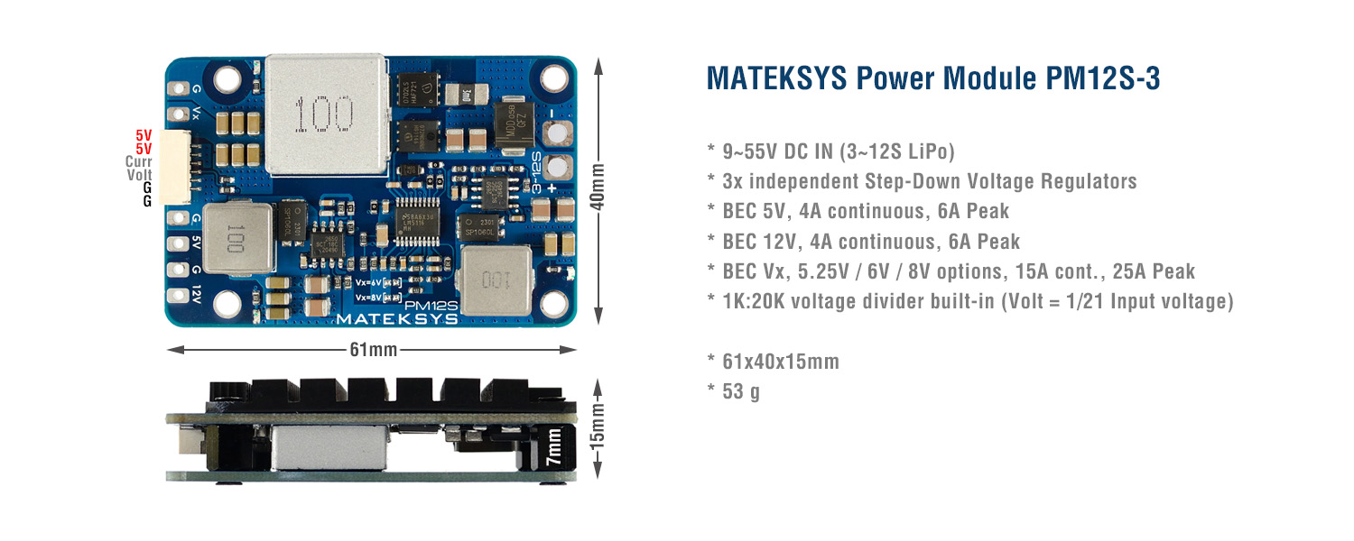 Matek Systems Power Module PM12S-3